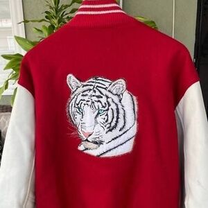 Vintage 90s MacMurray Siegfried & Roy Varsity Jacket Red